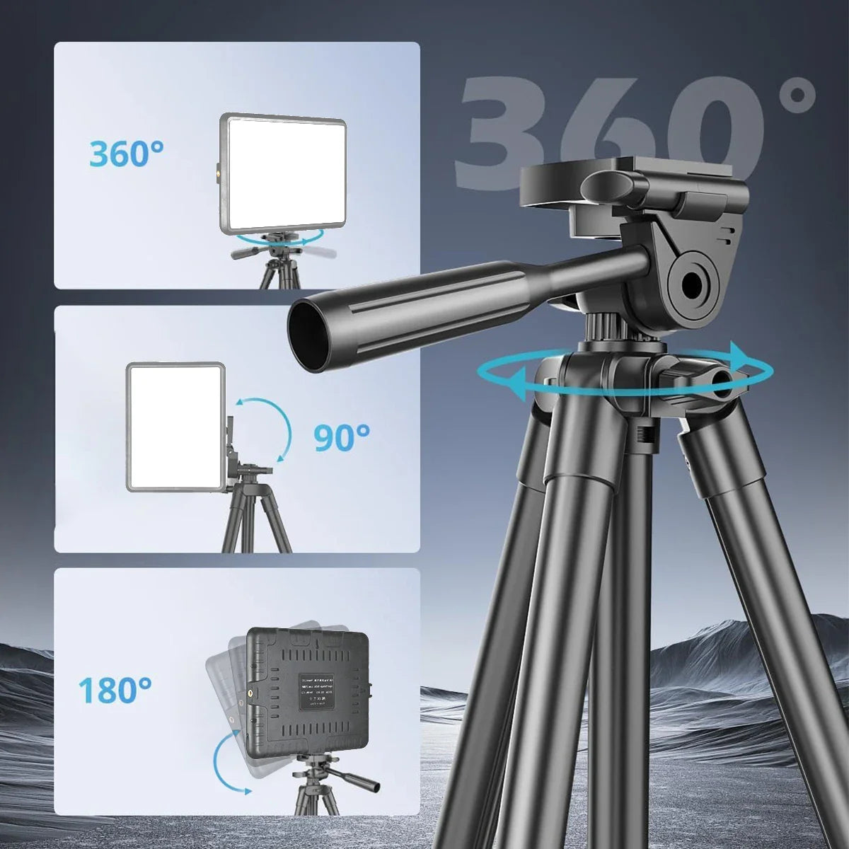 XRDKJ 2-Pack LED Video Light Kit, Studio Light, 2800-6500K Dimmable Photography Lighting Kit with 57 Inch Extendable Tripod