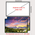 Supports double-sided projection, office gatherings, no punching installation, projection screen, 60-150 inch foldable screen