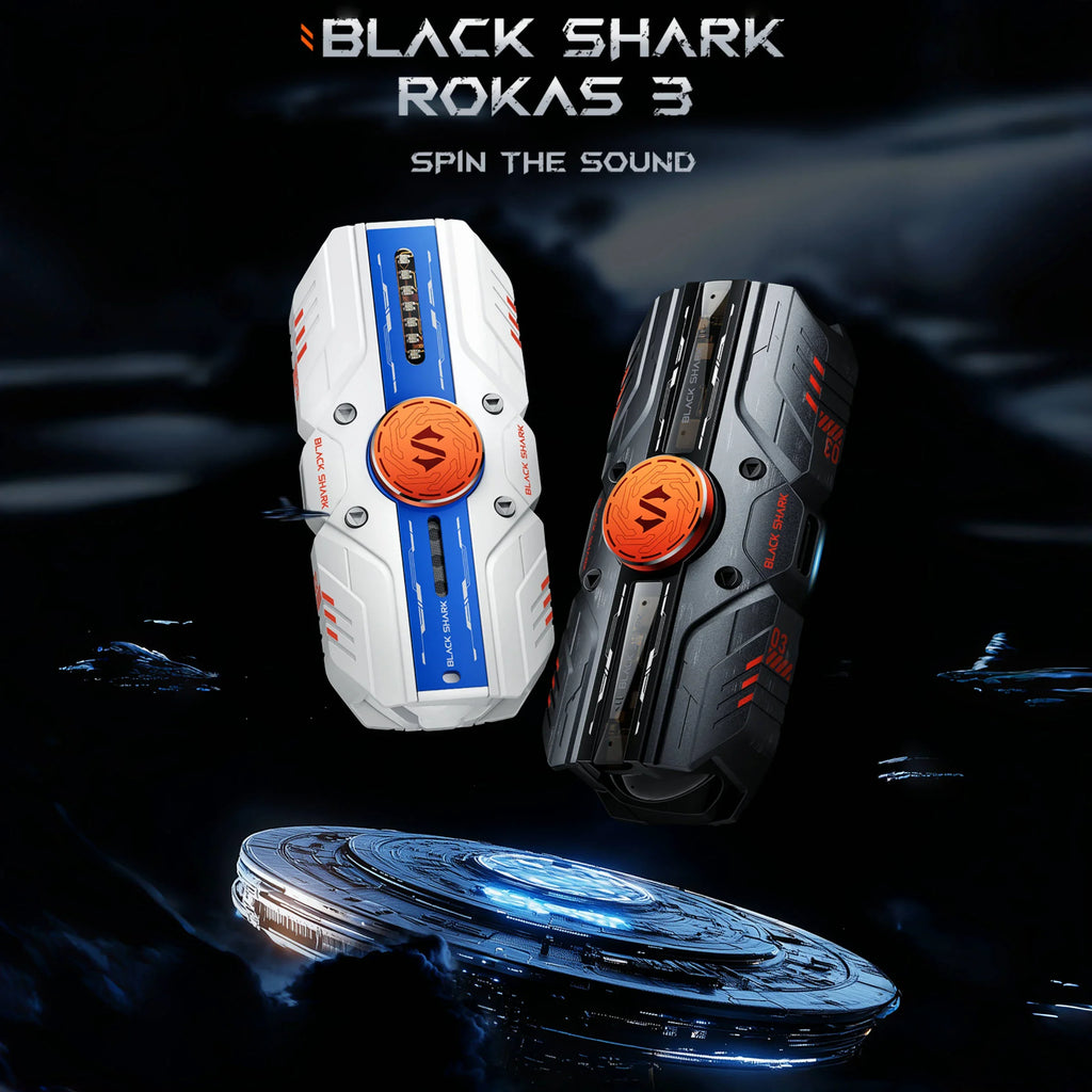 Black Shark Rokas 3 TWS Wireless Earbuds, with HIFI Stereo, Bluetooth 5.4, Fidget Spinner 24H Battery Life RGB Light Low Latency