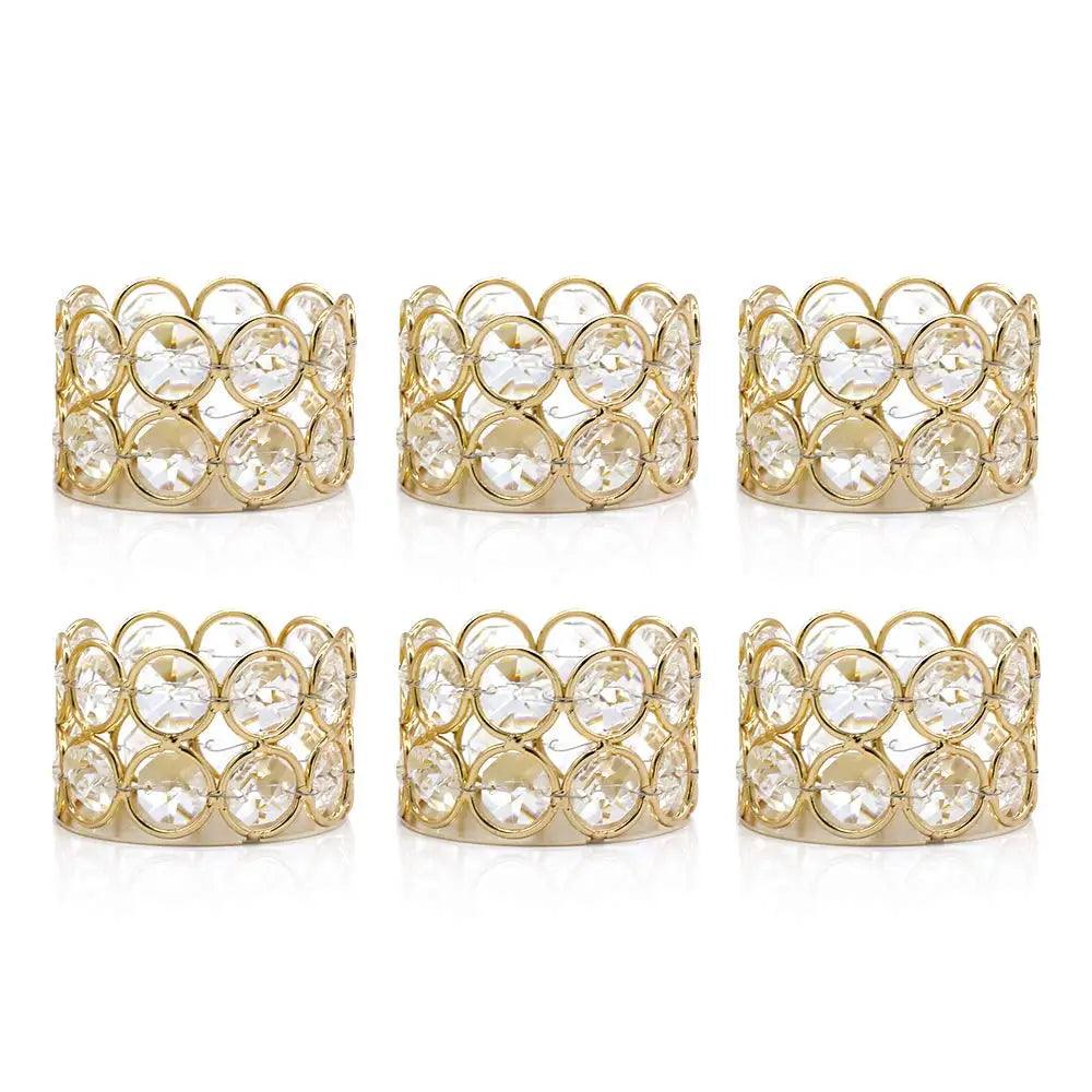 1/6pcs Candlesticks Crystal Tea Light Table Decoration Gift Box Candles Holder for wedding Valentine's Day Home Decor Tea Candle