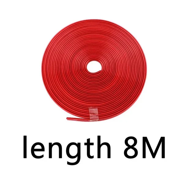 8M Car Wheel Rim Protection Decorative Strip Car Tire Styling Moulding Trim Tyre Guard Line Rubber Decoration Strip Amagi