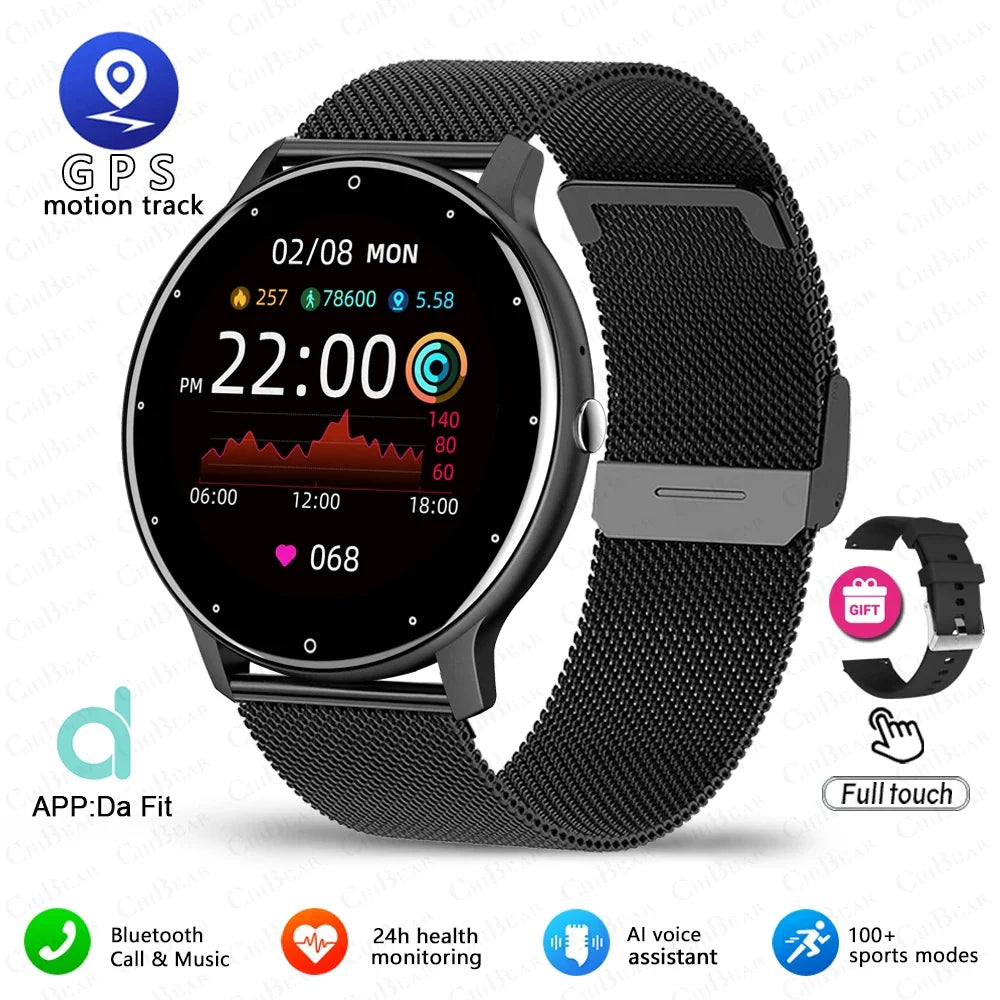 2026 New Ultra-Slim Smart Watch Men 100+ Sports Modes Heart Rate Monitoring AI Voice Assistant Bluetooth Call Smartwatches