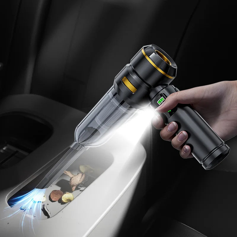 Car Vacuum LEDlamp Cleaner Powerful Mini 98000PA Cordless Portable Vacuum Cleaner for Home Appliance Handheld Blower Car Cleaner