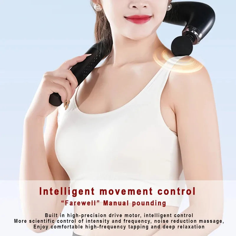2025 New Smart Fascia Gun Electric Massager Massage Hammer Electric Fascia Gun Home Handheld Hammer Back Artifact Christmas Gift