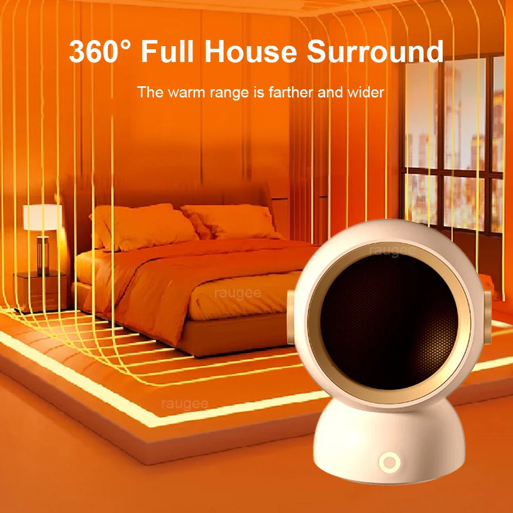 Portable Hot Air Blower Desktop Mutes Fast Heating Fans for Home Bedroom Office Electric Heater with Thermostat Space Heater ﻿