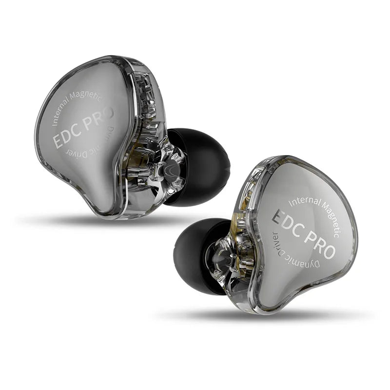 KZ EDC Pro Wire Earphone Large Dynamic Drivers Monitor Bass In-ear Headphone Cancelling Headset with Detachable Audio Cable