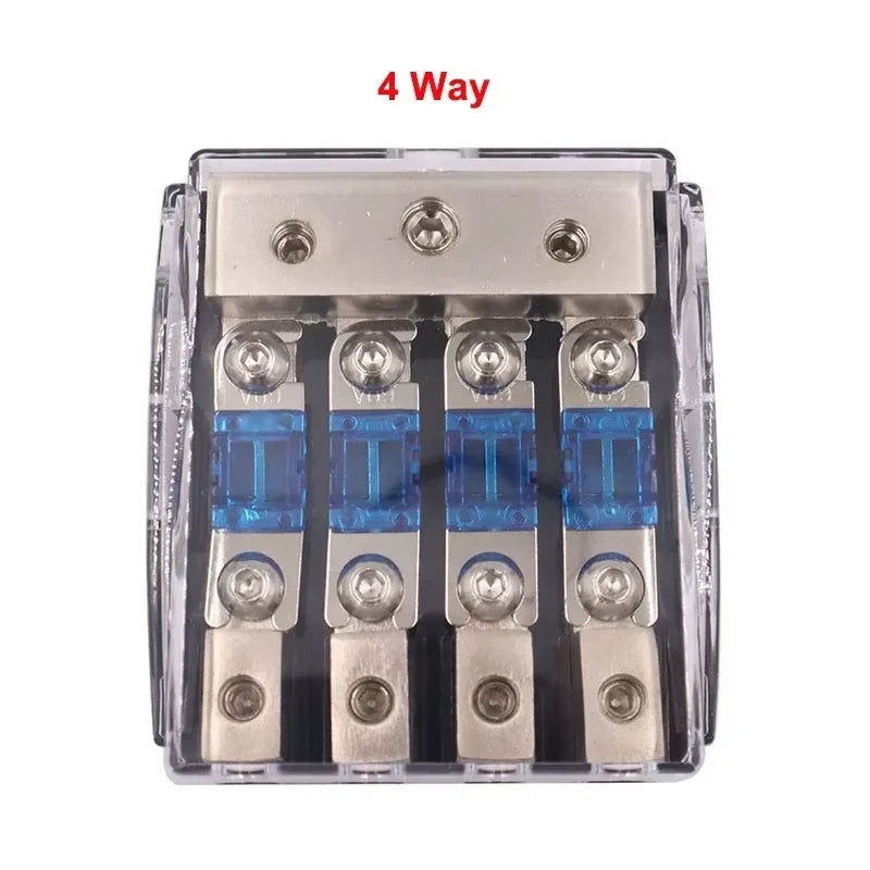 Zinc Alloy Nickel Plating Mini Fuse Holder Stereo Audio AFS Fuse Holder Power Distribution Block Fuse Box Car Audio Modification