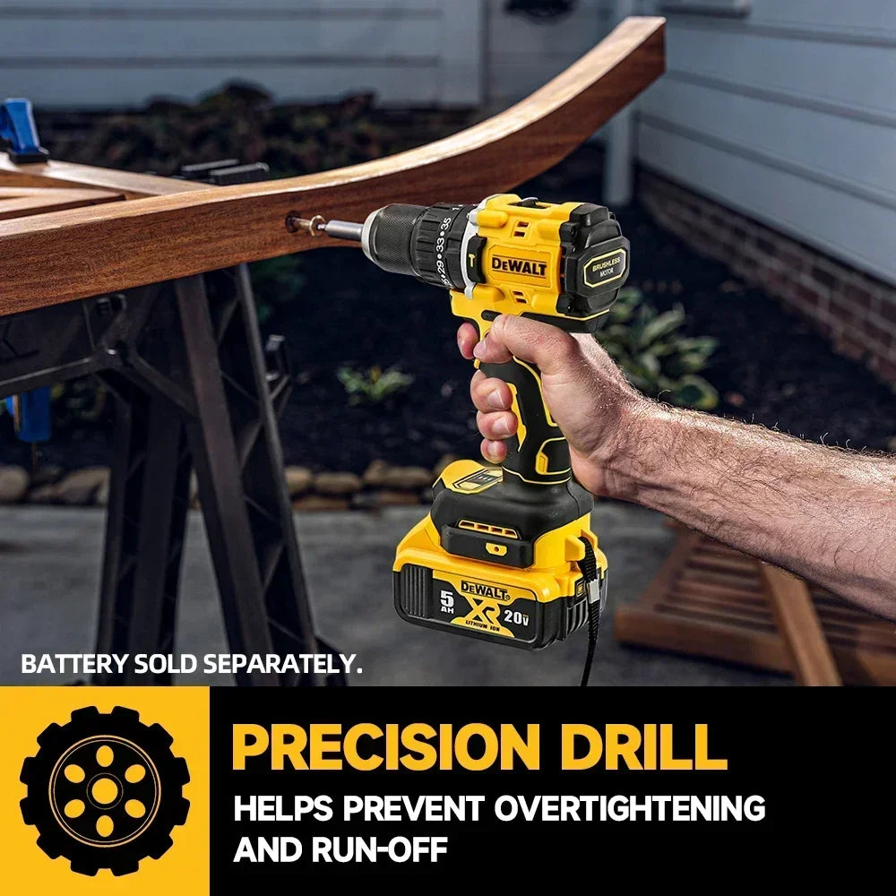 DEWALT 805 20V Brushless Wireless Drill Power Tool has precise speed and torque, rich functions, and can meet a variety  needs