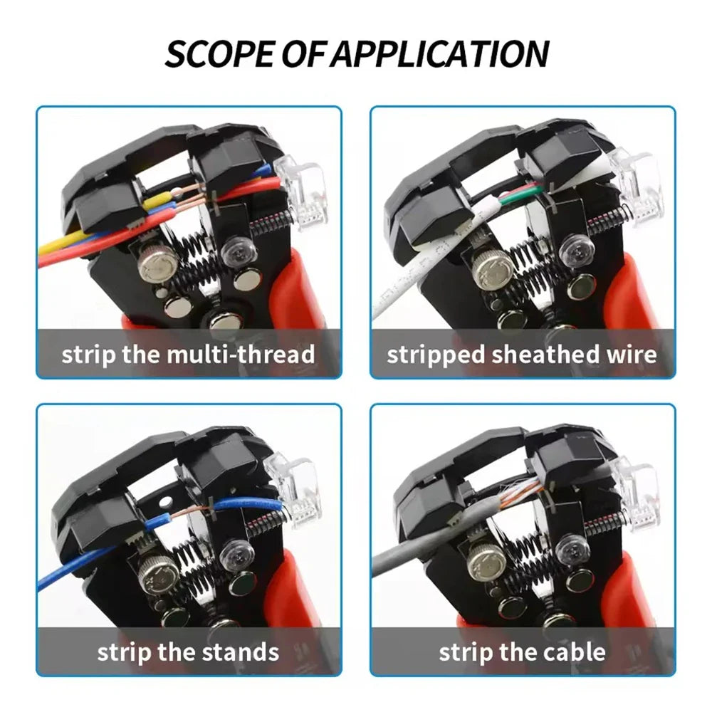 BSLIUFANG Professional Electrician Wire Pliers Cable Wire Stripper Cutter Crimper Automatic Crimping Stripping Tool