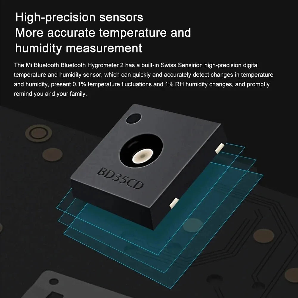 XIAOMI Thermometer 2 Mijia Electric Bluetooth Wireless Smart Hygrometer Thermometer Temperature Detection MI Mijia Home APP
