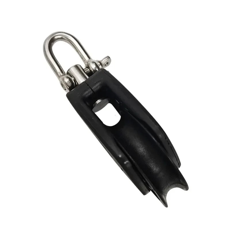 High Load Sheave Block Universal Head Swivel Shackle Single Pulley Plain Bearing Block Rope Runner Universal Boat Accessories