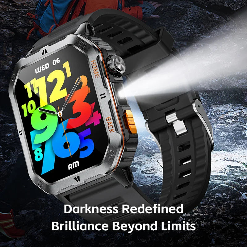 2026 1000mAh Battery Voice Assistant SmartWatch Men GPS Sports Heart Rate 3ATM BT Call Health monitor Smartwatch For Men gift