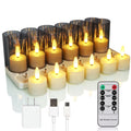 Flameless Candles Rechargeable ﻿Led Candle Electronic Lamp With Timer Remote For Home Decor Wedding Holiday Candle Lights