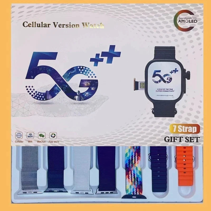 New 5G Smartwatch Ultra Ai3 Android 180° Rotating Camera 4G sim card Call Google Play GPS WIFI Amoled HD Display Smart Watch Men
