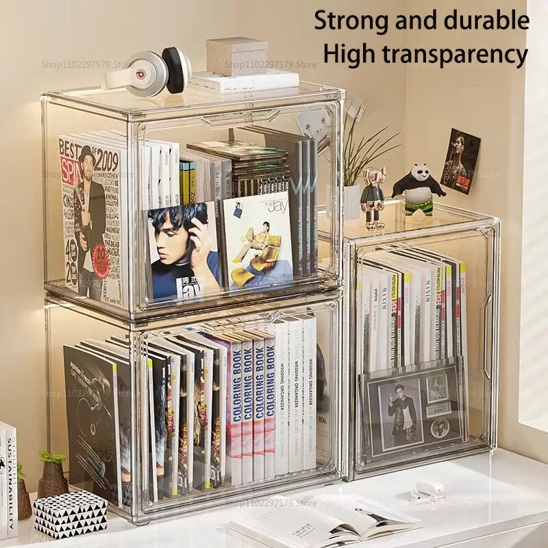 Acrylic Display Stand High Clarity Blind Box Organizer for Anime Collectibles Mini Figures Badge Holder Model Showcase Cabinet