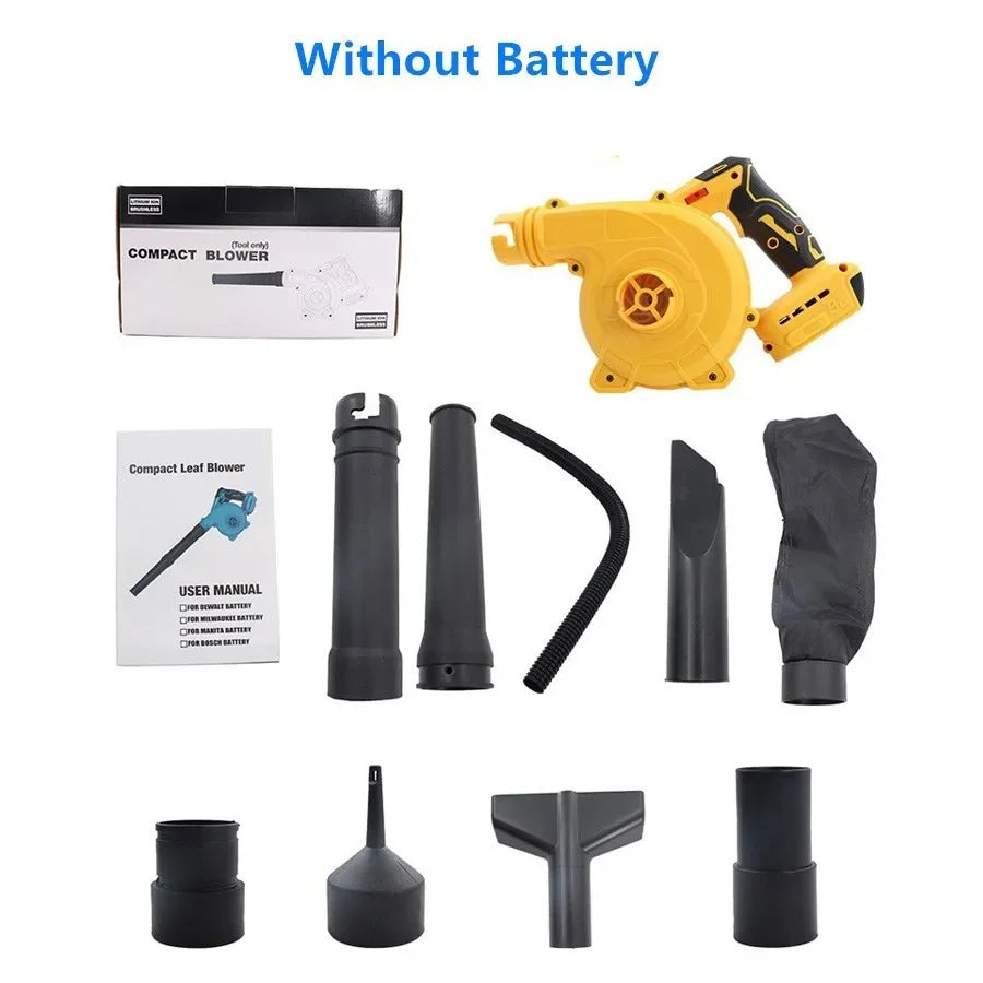 DeWALT Battery Brushless Electric Air Blower Cordless 2in1 Vacuum Clean Dust Collector Turbo Fan hair dryer Leaf cleaner