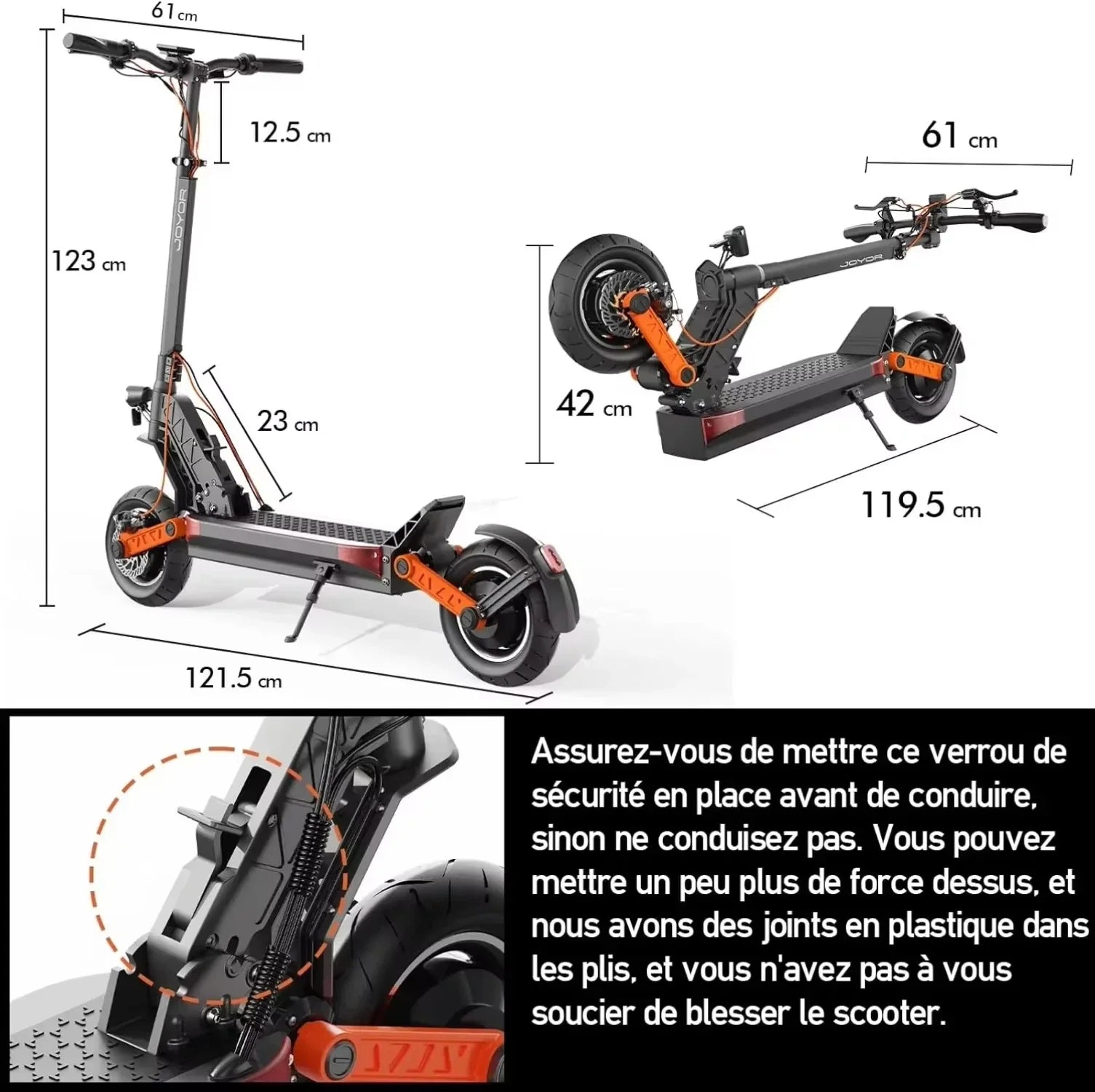 JOYOR S5z Electric Scooter 600W Motor 48V13AH Battery With Turn Signal E-Scooter Adult City Commuter Fold Travel Scooter 10 inch