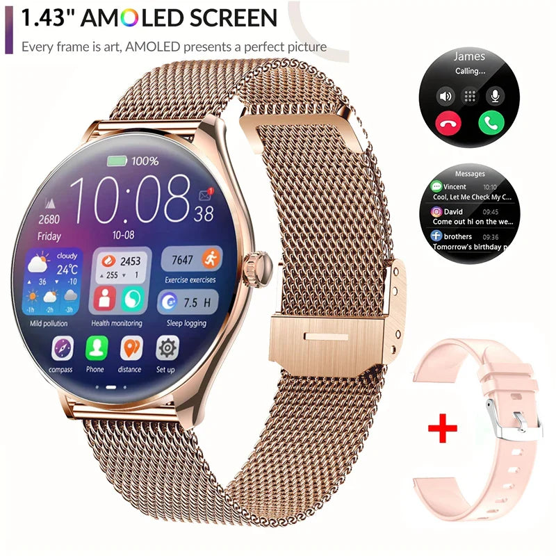 2025 New Amazfit BT Call waterproof SmartWatch Women Watches Men Sports Fitness Tracker Heart Rate Smartwatch For Android apple