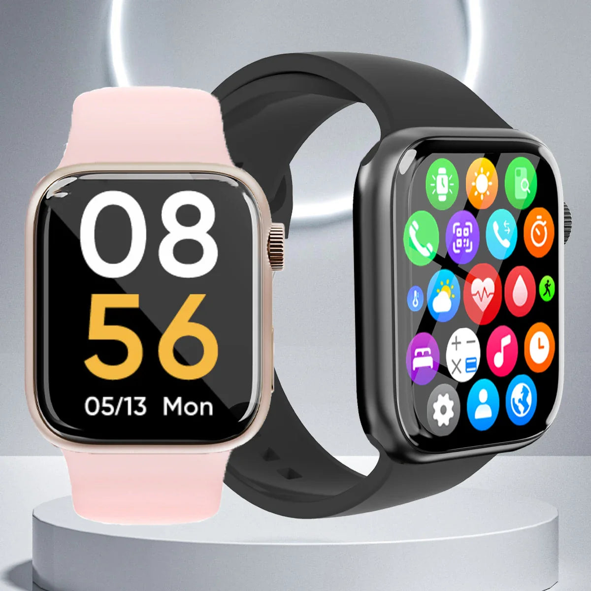Fashion Sports Smart Watch  Men & Women 1.83in Full Touch Screen Fitness Tracker  Watch