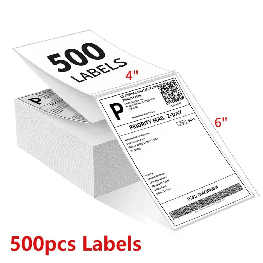 4x6Inch Shipping Labels For Thermal Shipping Label Printer 100/500PCS 100x150mm Thermal Label Paper For Business Express Waybill