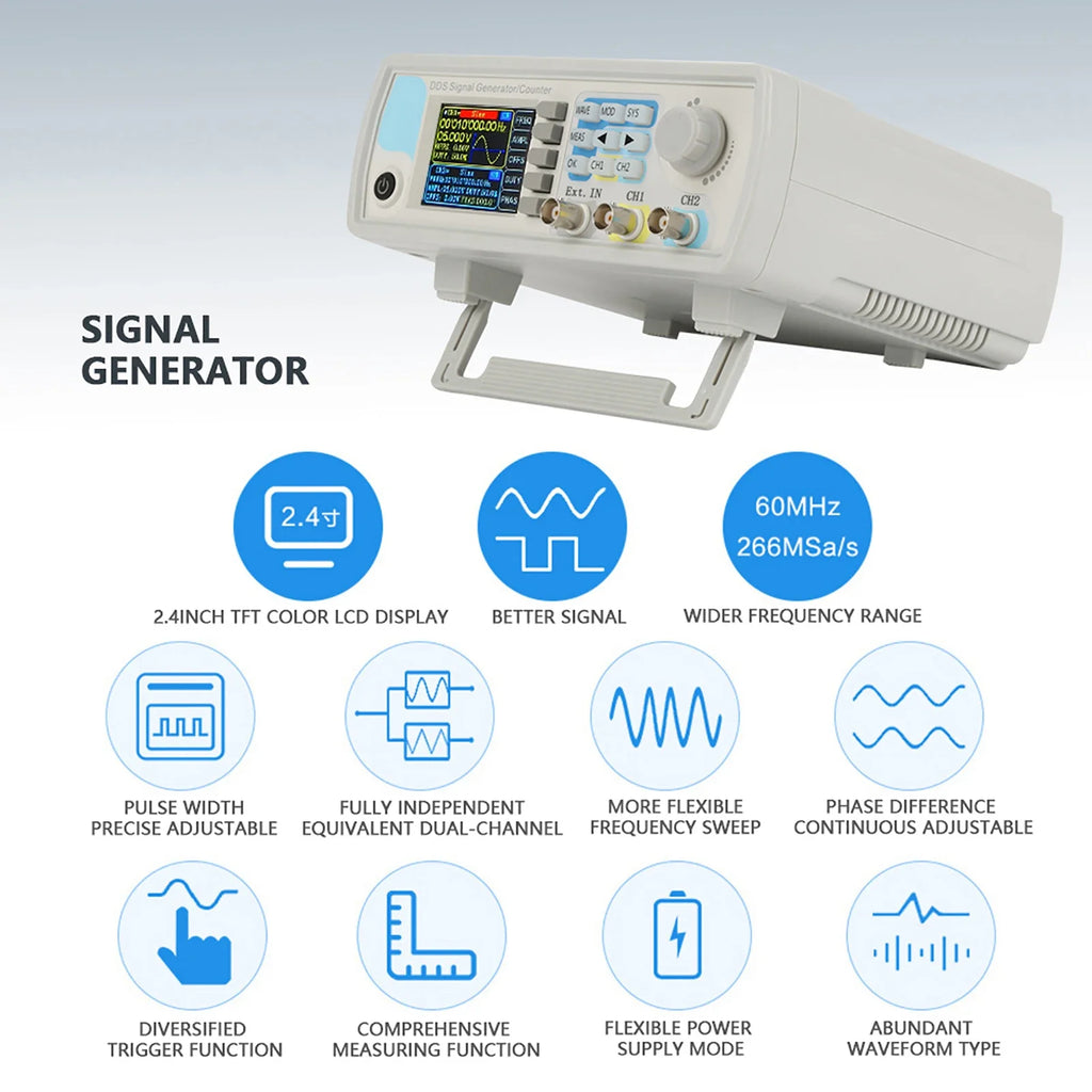 JDS6600 DDS Signal Generator Counter Digital Control Sine Frequency Signal Generator Counter