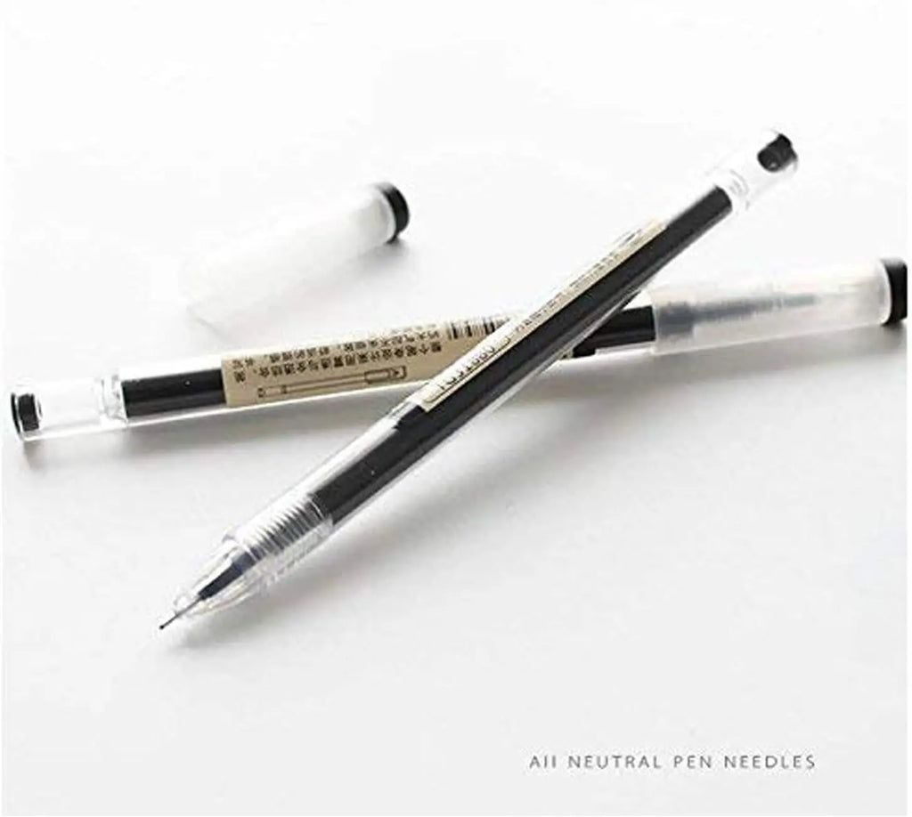 0.35mm Ultra Fine Gel Ink Pens, Quick-Drying Rollerball for Office School Writing, 12-Pack Black