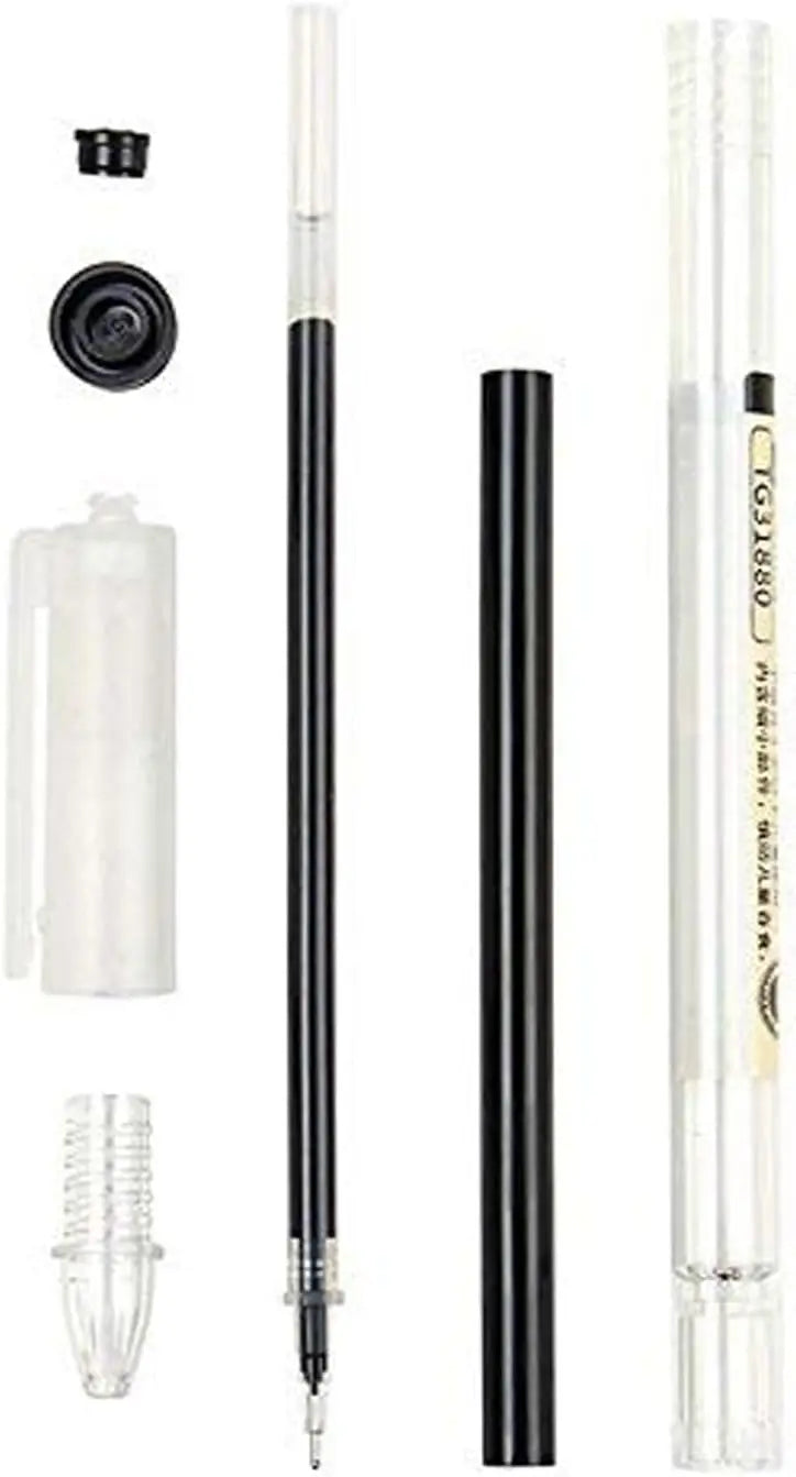 0.35mm Ultra Fine Gel Ink Pens, Quick-Drying Rollerball for Office School Writing, 12-Pack Black