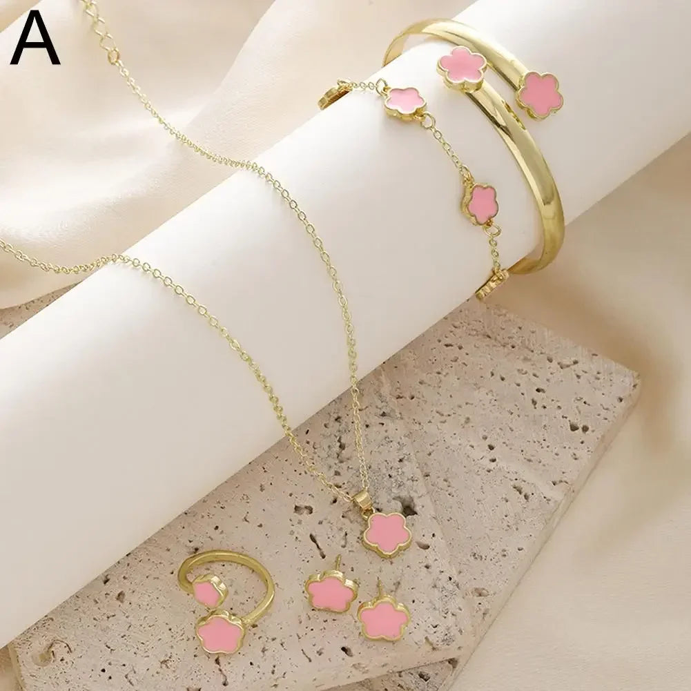Plum Blossom Plant Five Leaf Flower Five Piece Set