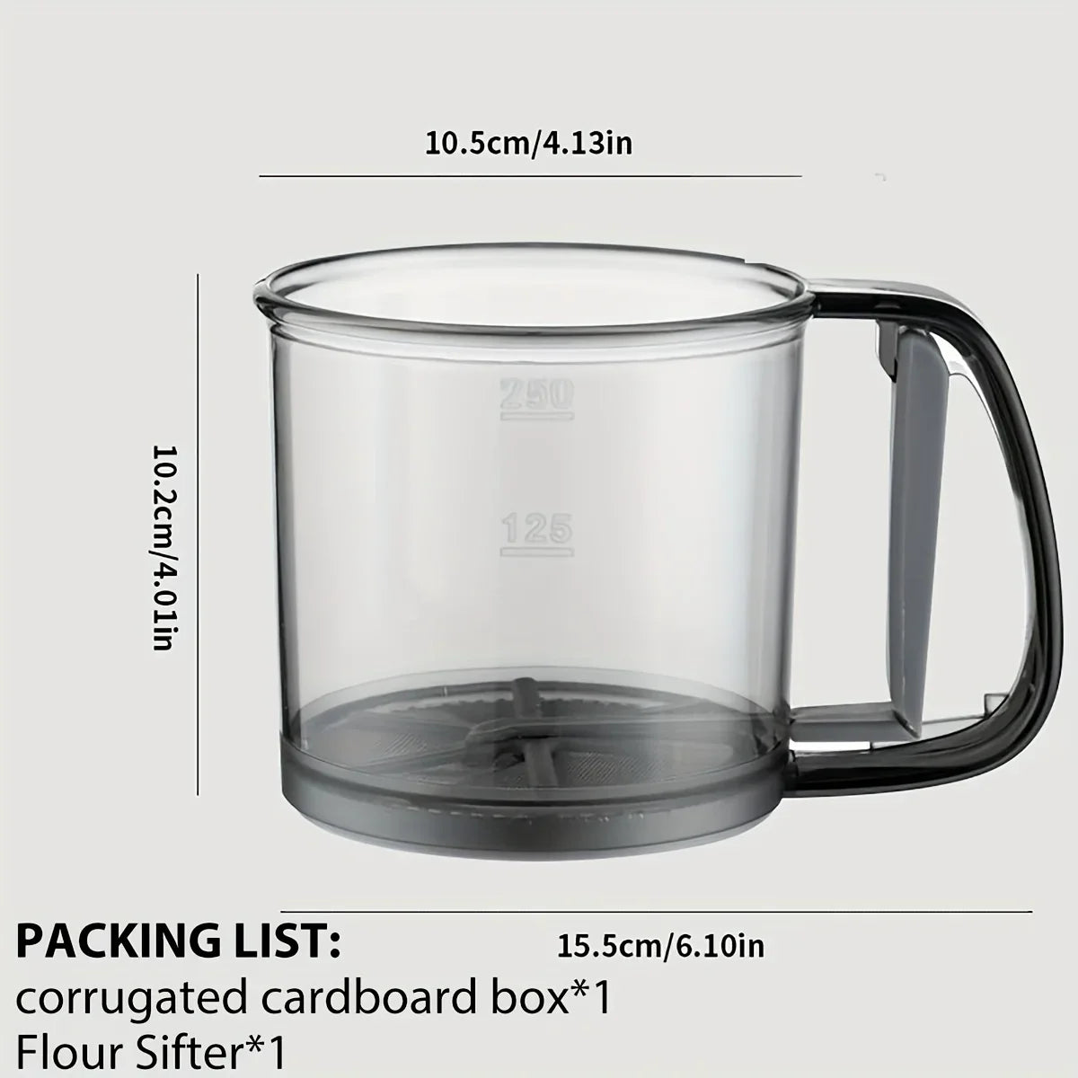 Flour sifter handheld semi-automatic double-decker filter flour baking special sieve kitchen ultra-fine filter cup mesh