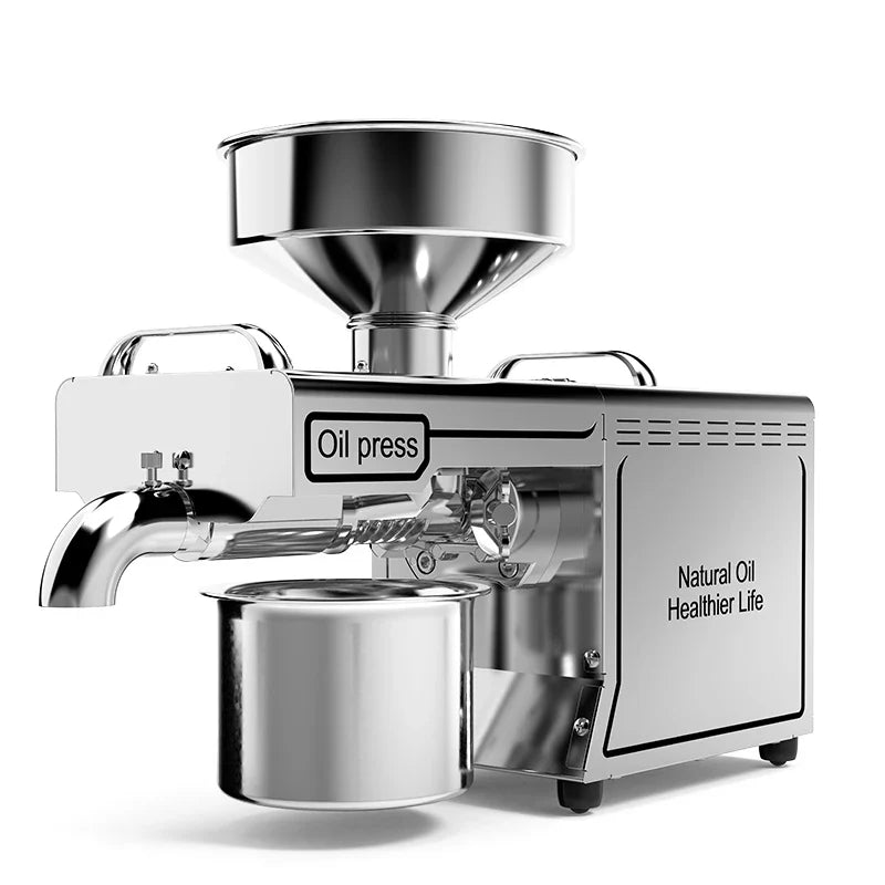 2025 Upgraded Oil Press Machine,110V/220V Dual Voltage,Low Noise Easy Clean Small Business/Household, Food Grade Stainless Steel