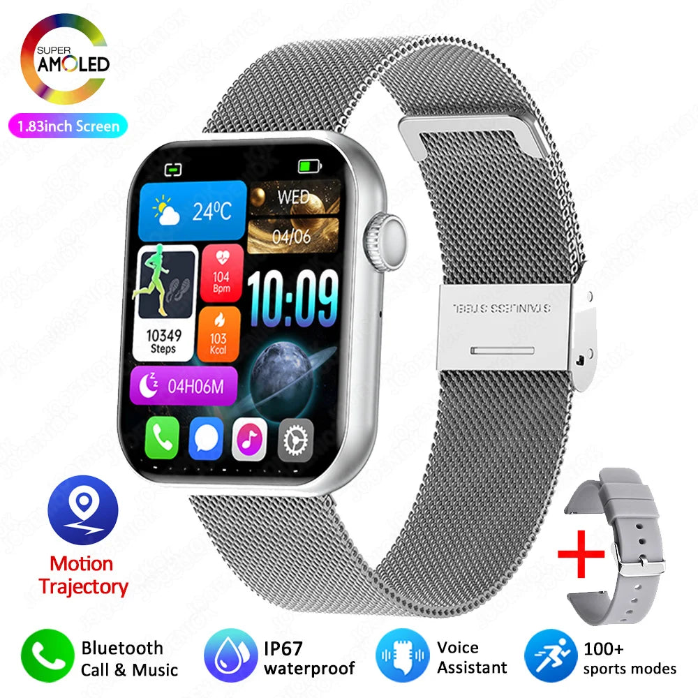 2025 New Sports Smart Watch Men Full Touch Screen Heart Rate Bluetooth Call 1.9 inch AI Voice IP68 Waterproof Smartwatch Women