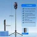 Selfie Stick 1.7 Meter Ultra Long Stretch Portable Phone Holder Bluetooth Remote With Fill light Tripod Stand For Live Broadcas