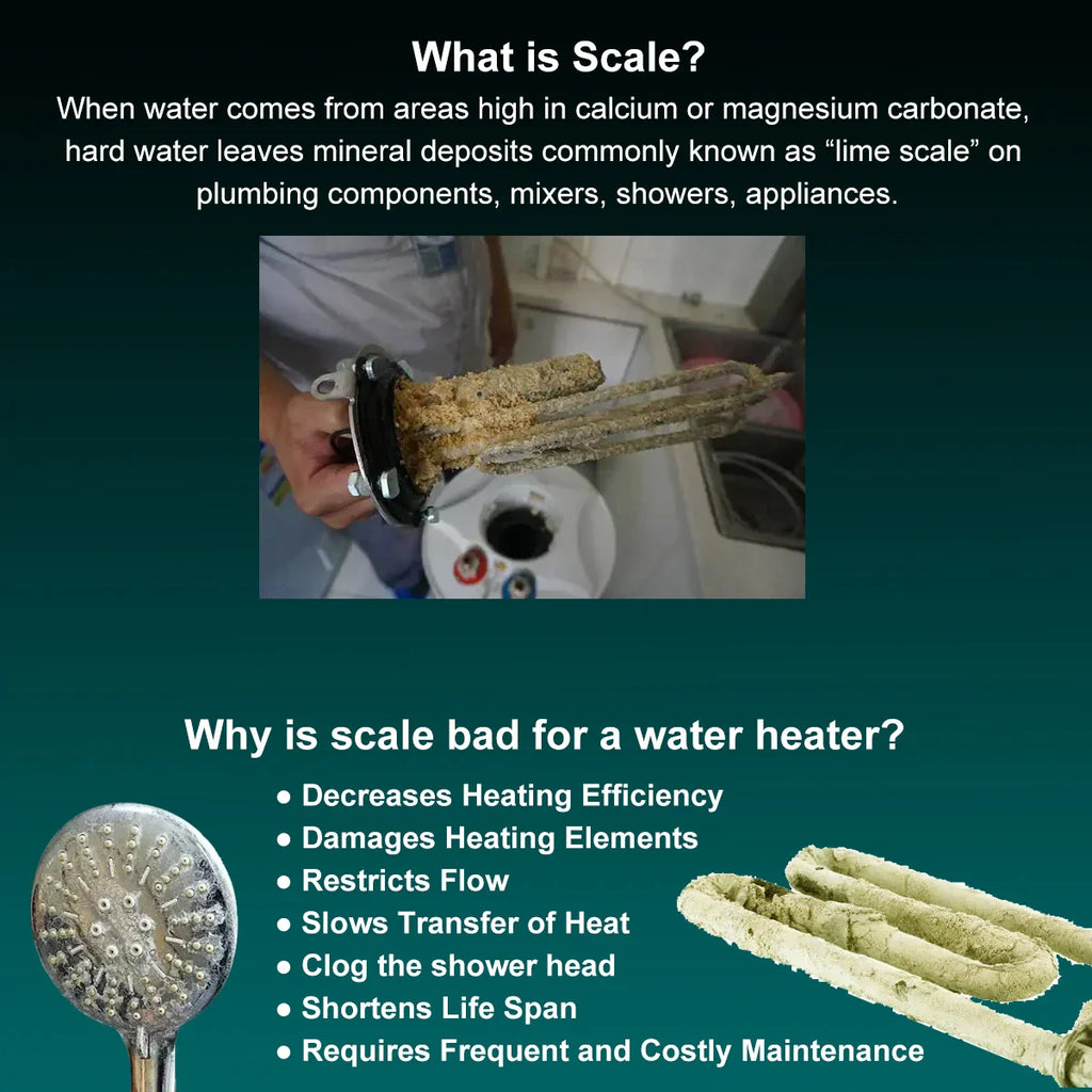 ALTHY IPSE Terminal Scale Inhibition Water Softener System Descaler Anti Limescale & Hard water for Water Heater Shower Filter