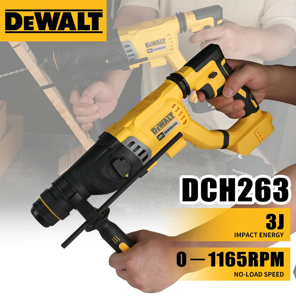 DEWALT DCH263/DCH273 rotary percussion drill 18V/20V MAX SDS brushless 1 inch PLUS L-shaped woodworking impact drill（no battery）