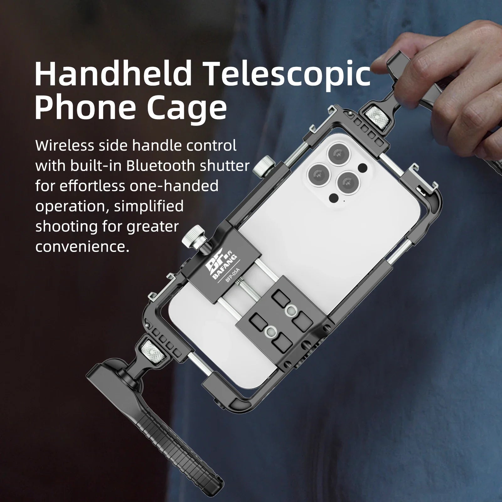 Universal Smartphone Video Rig with Handles 67mm Filter Adapter Phone Cage for iPhone 14 13 15 Pro Max Samsung S23 Ultra