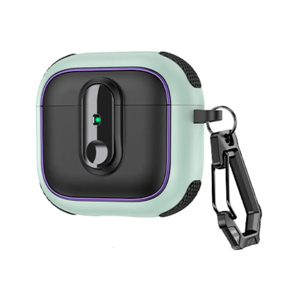 2025 Armor Lock Earphone Cover For AirPods 4 Pro2 3 2 1 Case TPU PC Shockproof Headphone Box For AirPods Pro 2 2nd 4th Cases