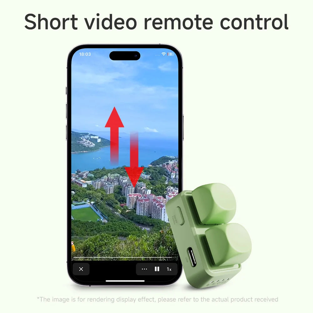 Office Portable Blue Tooth Remote Control Swipe Short Videos Mini Keypad Dual Button E-book Page Turner For Tablet Mobile Phone