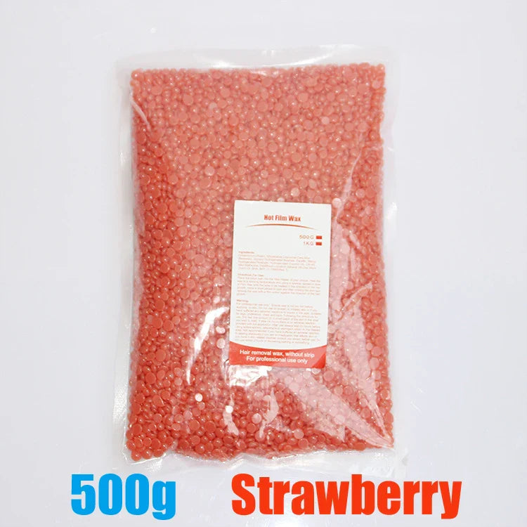 500g Wax Beans For Wax Heater Whole Body Hot Film Depilatory Wax For Wax Heater Kit Waxing Wax Beans For Hair Removal Wax Pot