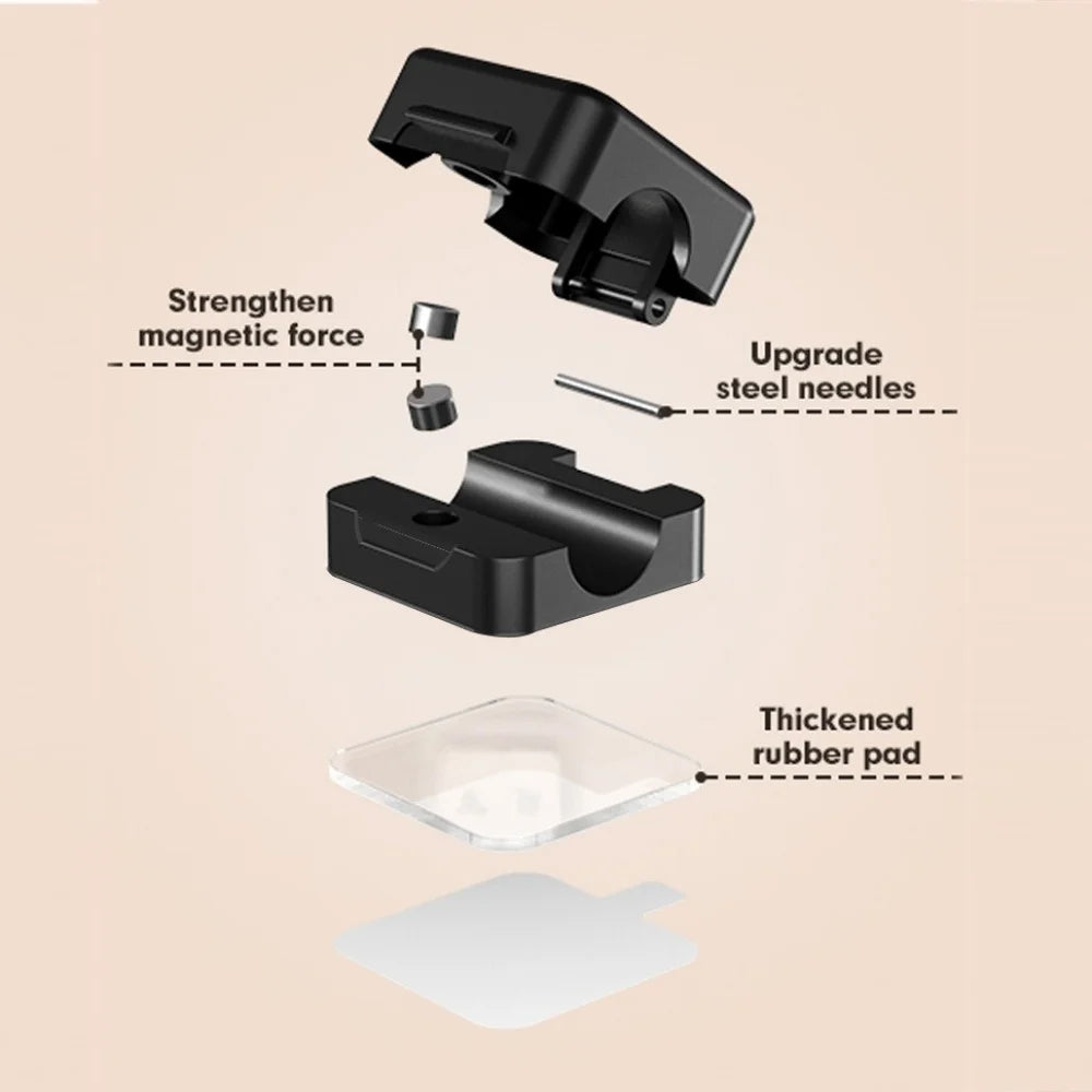 1/3/6 PCS Cable Management Magnetic Cable Organizer Wire Keeper Wall Data Cable Clips Winder Adjustable Cord Holder Under Desk