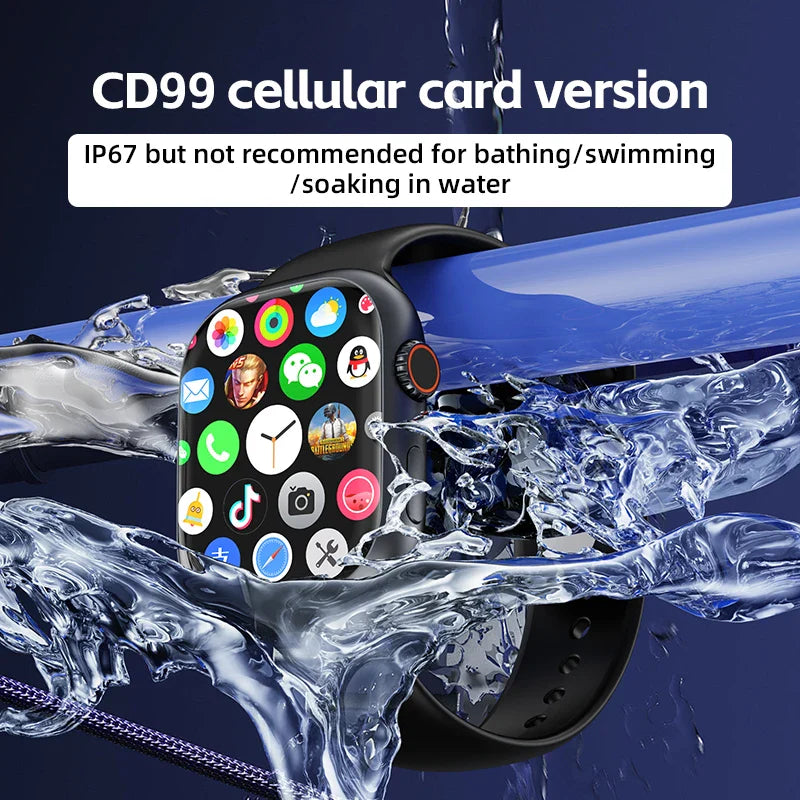 CD99 watch X 5G smartwatch 2.29inch AMOLED 5G LTE smart watch with 180 ° rotary camera GPS WiFi SIM card slot health monitoring