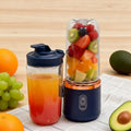 Double Cup Portable Blender USB Juicer Fruit Mixer for Smoothies Milkshakes and Juices Compact Food Processor Orange Juicer