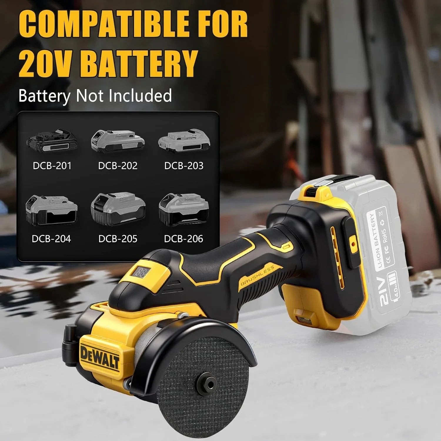 DeWALT Cordless Angle Grinder 3 Inch Mini Polishing Grinding Machine Electric Cutting Power Tools For 20V 18V Battery