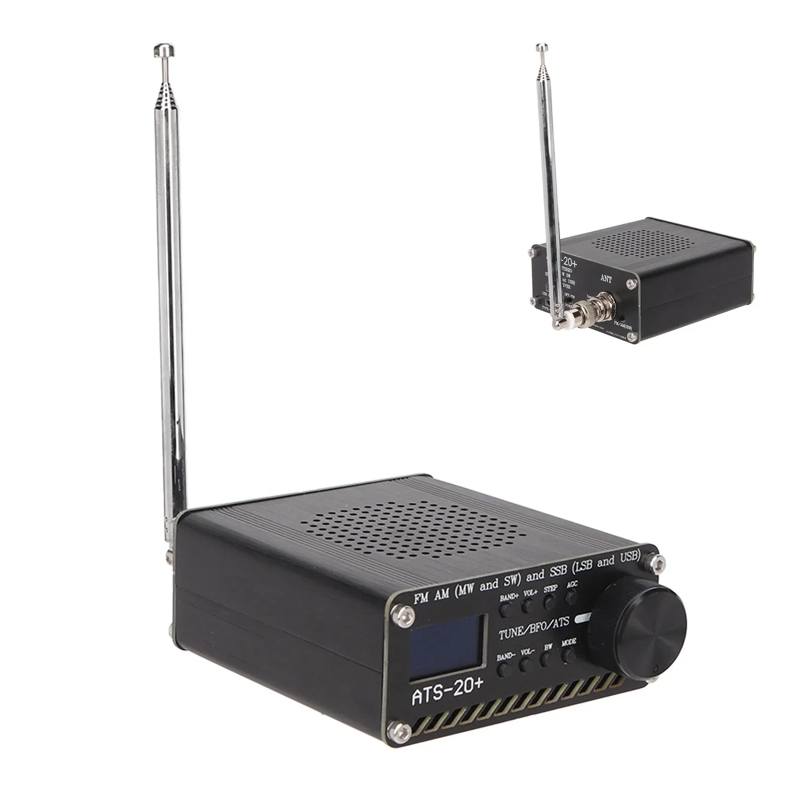 ATS 20+ Radio Receiver Easy To Read Portable World Band Digital Receiver Professional Lightweight for Home for Outdoor Camping