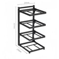 4-Tier Adjustable Pot Rack for Home Use Cookware Storage Rack Under-Sink/Countertop Storage Rack