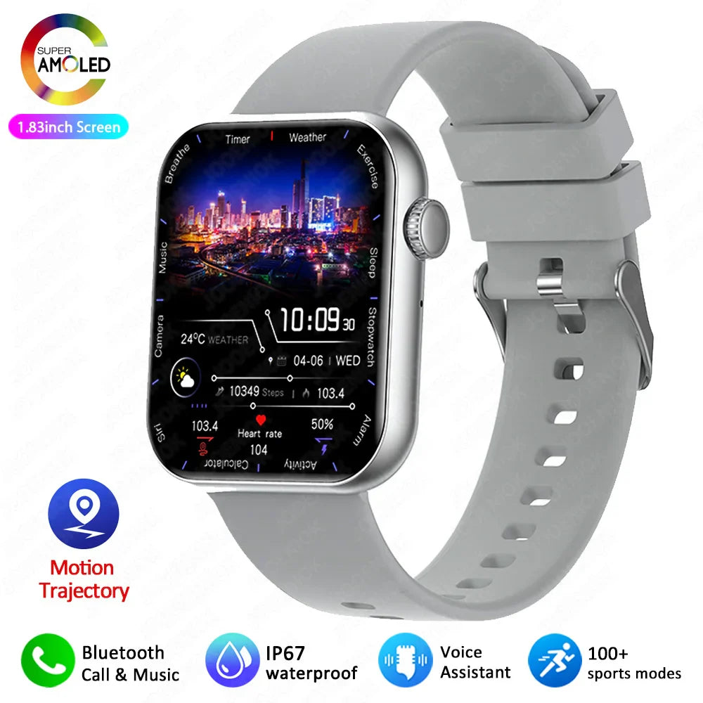 2025 New Sports Smart Watch Men Full Touch Screen Heart Rate Bluetooth Call 1.9 inch AI Voice IP68 Waterproof Smartwatch Women