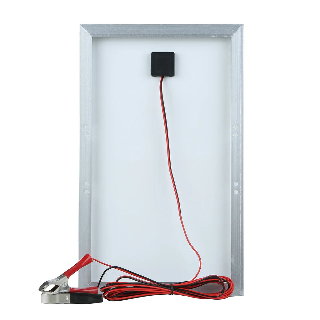 30W D C 12V/18V Solar Panel Kit Set with Alligator Clip/ IP65 Water Resistance for Home Indoor Outdoor Use Portable