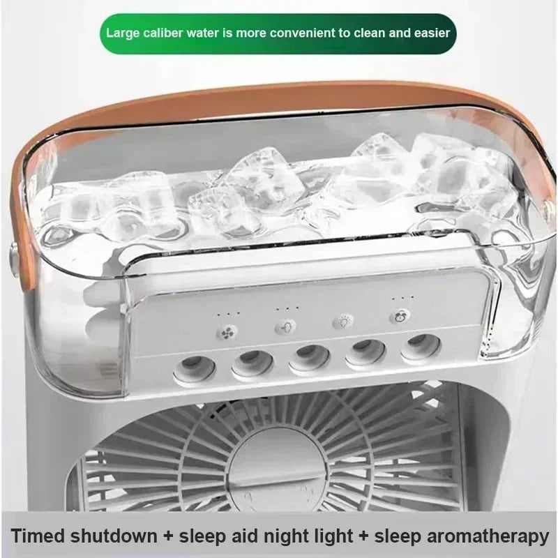 Hot Sale! Home - Portable Fan Air Conditioner: 3-in-1 Design with Humidifier USB Electric LED Night Light