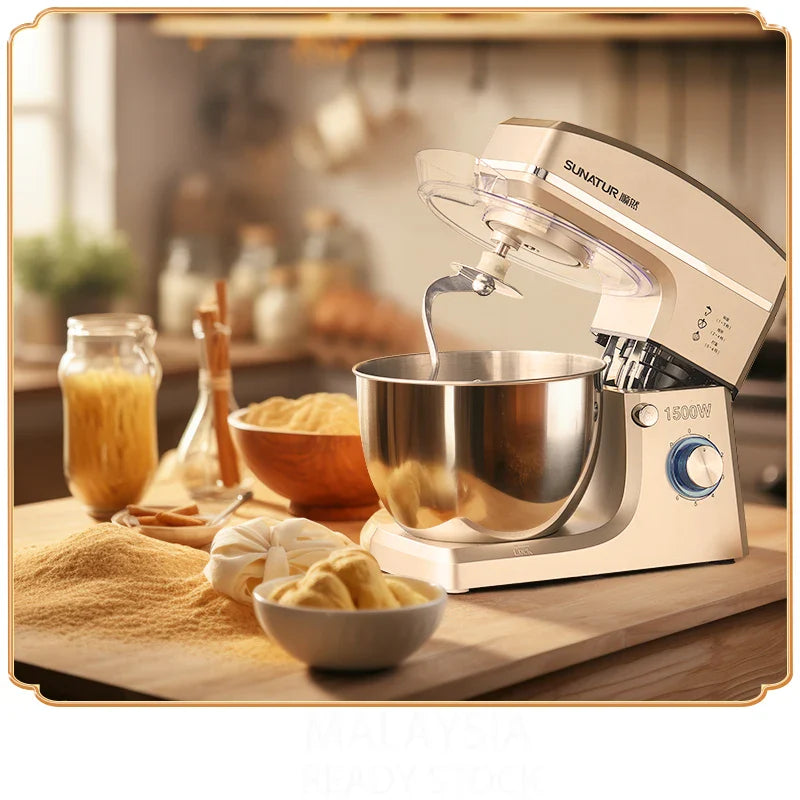 SUNATUR 8L Stand Mixer 1500w Electric Food Processor Commercial auto Dough Kneader planetary mixer Timed ferment Filling Mixer