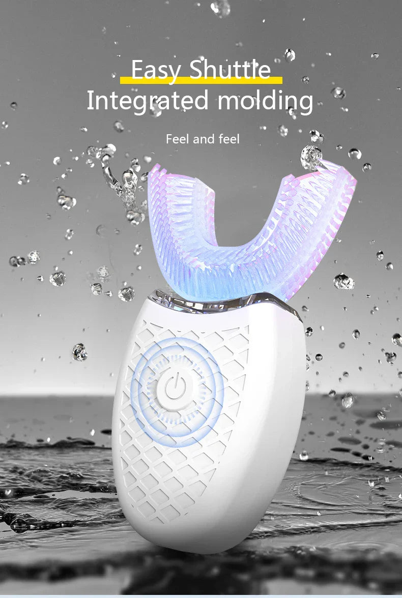 U-Type Toothbrush 360 Degrees Intelligent Silicon Head Sonic Electric Toothbrush Automatic USB Charge Waterproof Toothbrush