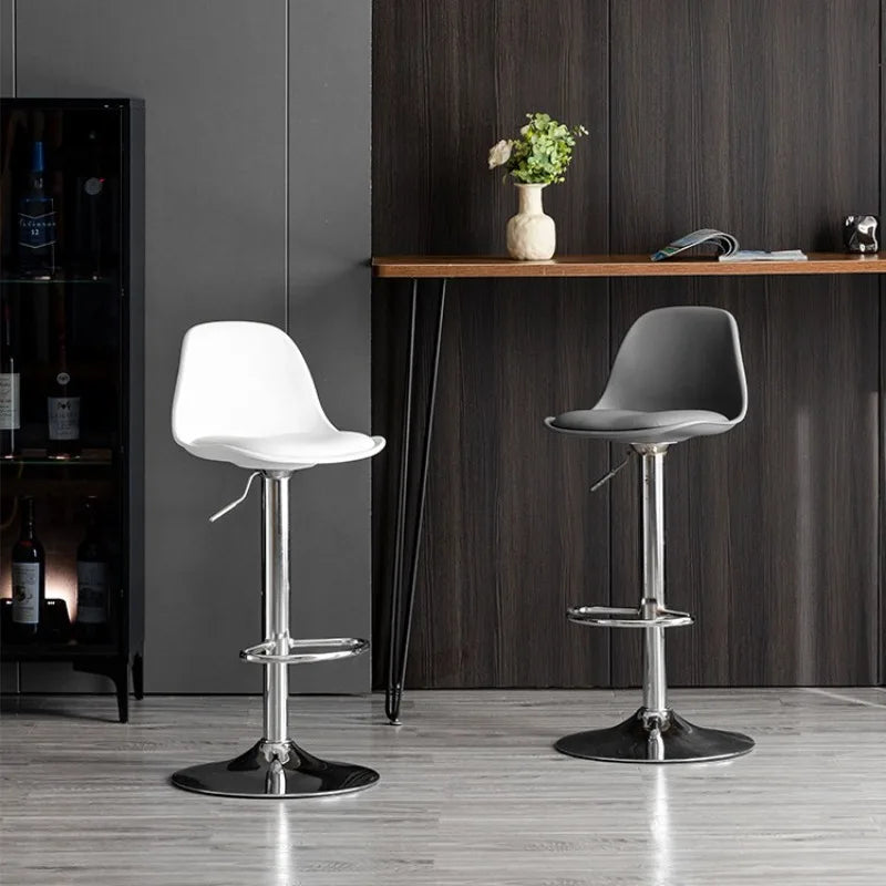Velvet Padded Home High Kitchen Bar Benches Counter Stools Chair Island Dining Table Chair Banks Backrest Modern Barstools